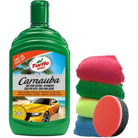 Resim Turtle Wax Carnauba Sıvı Cila Boya Koruyucu 500 Ml Bez 