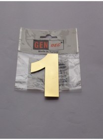 Resim Gendec 8 Cm Altın Sarı Paslanmaz Metal No:1 Kapı,Villa,Daire 