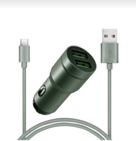 Resim GameFruy Type-c Kablo Çift Usb Hızlı Araç Şarj Cihazı 