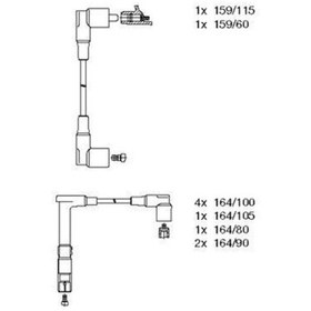 Resim Bremı 265 - Atesleme Kablosu Setı Mercedes M119 W124 W210 W140 