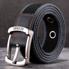Resim Erkek ve Kadınlar için İğne Tokalı Kanvas Kemer, Günlük Kore Tarzı İş Pantolonu Kemer, Öğrenci Genç Kalınlaştırılmış Kot Kemer, Trendy 