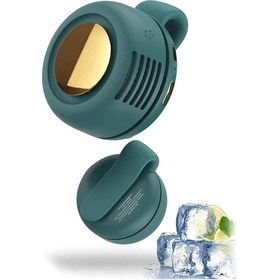 Resim Mini Taşınabilir Elektrikli Vantilatör, Sessiz Ve Kanatsız, C Yeşil 1,- 