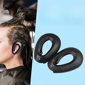 Resim 2 adet /1 çift Salon Saç Boyama Kuaförlük Kulak Kapakları Siyah Kulaklıklar Lekeden Koruyan Kulak Koruyucular Saç Boyama Şekillendirme Araçları 