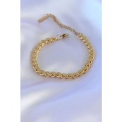 Resim 316L Çelik Arpa Gold Renk Kadın Bileklik 