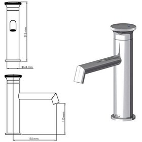 Resim Teska E 5517 Arte Leo S Lavabo Bataryası Altın 