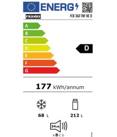 Resim Franke Fcb 360 Tnf Ne D Ankastre Buzdolabı 