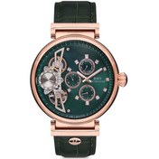 Resim Rms Zeitmeister Rms.1.ag1270.08 Otomatik Mekanizmalı Kristal Camlı Deri Kordonlu Yeşil Erkek Kol Saati 