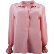 Resim BULALGİY Kadın Pembe Saf İpek Bluz - BGA00050M 