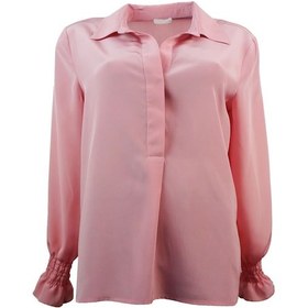 Resim BULALGİY Kadın Pembe Saf İpek Bluz - BGA00050M 