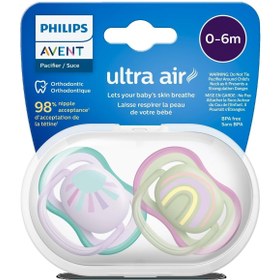 Resim Philips Avent Ultra Air Emzik 0-6 Ay 2li Kız Scf085/59 
