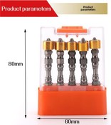 Resim Kosona Çift Uçlu Çapraz Tornavida Ucu, S2 Malzeme, Güçlü Mıknatıs, Elektrikli Tornavida İçin, 65mm, 147g Kutulu 