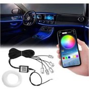 Resim Car Cold Light Line Araç İçi Ambiyans Aydınlatma Beyaz 