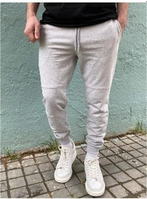 Resim Dar Paça Gri Eşofman Alt Gri 