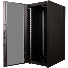 Resim Lande Demonte 26u 600x800 Hyperline Dikili Tip Rack Kabinet Siyah Ön Cam Kapak / Tekerlekli 