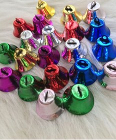Resim OZN AKSESUAR Renkli Kulplu Çan, Zil, Tasma Zili, Amigurumi Zili Tef Yapım Zili, Yılbaşı Zili (20 Adet) 