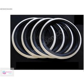 Resim Atlas Marka 15 Jant Lastik Yanağı Siyah Beyaz 4' Lü Set Yanak 