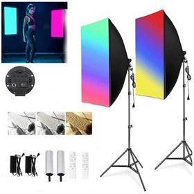 Resim Deyatech 60 x 90 Cm 120W Rgb Softbox 2'li Set Led Video Ve Fotoğraf Çekim Işıgı 