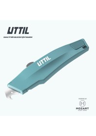 Resim Uttıl Pauk06-h 3 Kademeli Kanca Bıçaklı Maket Bıçağı Güçlü Vidasız Gövde 