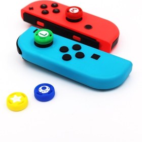 Resim POPKONSOL Nintendo Switch Ns Joycon Thumb Stick Grip Mario Cap Joystick Koruyucu Silikon Kılıf 