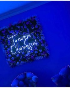 Resim dekoraven Tırnağım Olamazsın Yazı Neon Led Tabela, turnak12 