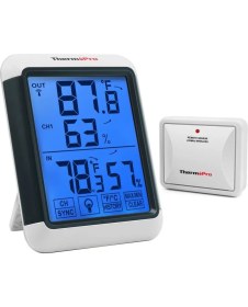 Resim ThermoPro TP65A Wifi Iç-Dış Mekan Işıklı Dijital Sıcaklık ve Nem Ölçer 