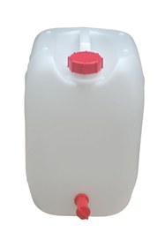 Resim POLATLI OTO AKSESUAR 20 Litre Kalın Sanayi Tipi Musluklu Bidon Beyaz 