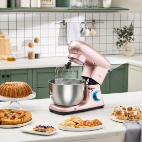 Resim Karaca Multichef Stand Mikser Rosegold 1900W 5,5 Lt (Kıyma Çekme /Sucuk-Sosis/İçli Köfte Aparatlı) 