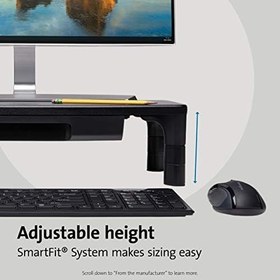 Resim Kensington SmartFit Monitör Standı, Çekmeceli, 55 x 7 x 24 cm, Siyah 