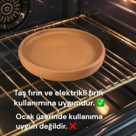 Resim AdenArt Hatay Belen Tavası Orta Boy Toprak Güveç 32*4 cm 