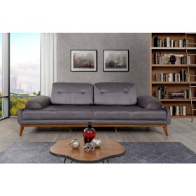Resim Perla Sofa Jest Üçlü Koltuk Babyface Gri 