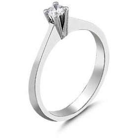 Resim EnginGold 0.06ct Pırlanta Tektaş Yüzük-18k 