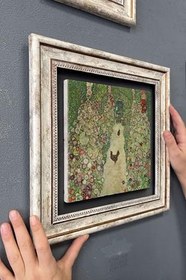 Resim Oscar Stone Decor Çerçeveli Tablo Taş Duvar Dekoru 30 X 30 Cm Gustav Klimt Tablosu Cdd3030-1421 