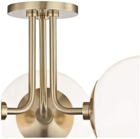 Resim Lambadar Üçlü Eskitme Marin Model Modern Glop Camlı Avize Eskitme Tek Ebat 0094-3Eskglopbeyazcam 