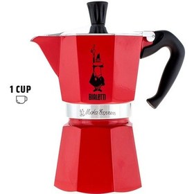 Resim Bialetti Moka Pot Express 1 Cup Kırmızı 