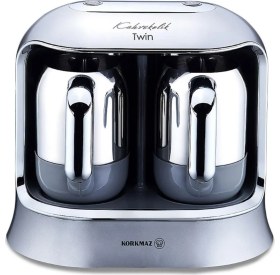 Resim Korkmaz Kahvekolik Twin Gri Otomatik Kahve Makinesi 