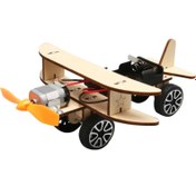 Resim Bir DIY Elektrikli Glider için Malzeme Kiti, Bilim Deneyleri Oyuncak Kiti ve Yapı Blok Montaj Oyuncak Kiti. 