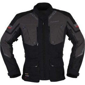Resim Modeka Panamerıcana Iı Waterproof Ceket Siyah Koyu Gri 