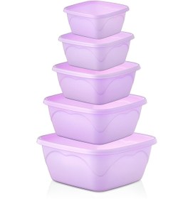 Resim 5li Kare Plastik Badya Leğen Iç Içe Set Mini 
