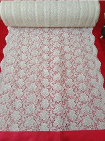 Resim HANK TİCARET 5 Metre Pvc Dantel Raf Sehpa Masa Fiskos Örtüsü Krem Rengi Gül Desen 5mX50cm 