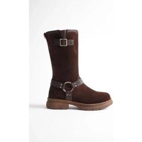 Resim Analin Shoes Kadın Hakiki Deri Aksesuar Detaylı Binici Çizme 