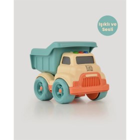 Resim Bej Sesli ve Işıklı Minik Kamyon 