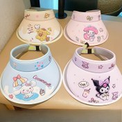 Resim 1 adet Karikatür Karakter Güneş Şapkası, Sevimli Kedi, Kitty, for Cinnamoroll Desenli, Ayarlanabilir Polyester Şapka, Açık Hava Aktiviteleri İçin Uygun, Sevimli Nefes Alabilen Güneş Koruma Şapkası, Yaz Seyahatleri, Anneler Günü Hediyesi 