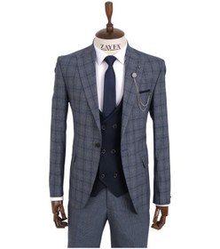 Resim Zayfa Parlament Mavisi Slim Fit Kombin Takım Elbise Parlement 