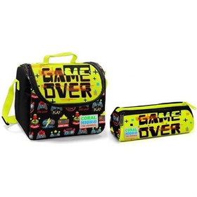 Resim Coral High Game Over Erkek Çocuk Beslenme Çantası Ve Kalemlik Set 