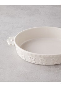 Resim English Home Soft Bloom Stoneware Fırın Kabı 28 Cm Krem Krem 