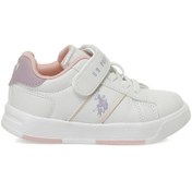 Resim U.s. Polo Assn. Travıs Jr 5pr Beyaz Kız Çocuk Sneaker 000000000102021926 Beyaz-pembe-lıla 