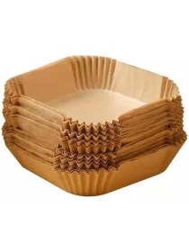 Resim Mcreative Hoala Airfryer Pişirme Kağıdı, Yağlı Fritöz Kağıdı, Tek Kullanımlık Kare Airfryer Kağıdı (50 Adet) 