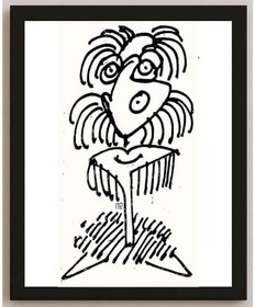 Resim Nezih Danyal Tipler Kişiye Özel Sertifikalı Sınırlı Fine Art Karikatür Baskı NTP00007 