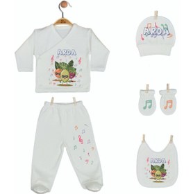 Resim Pia Baby Gl 1903-05 Isme Özel Beşli Zıbın Set 