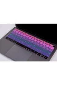 Resim McStorey Laptop Macbook Air Klavye Koruyucu US(ABD) İngilizce Harf Baskılı A1932 ile Uyumlu Ombre 